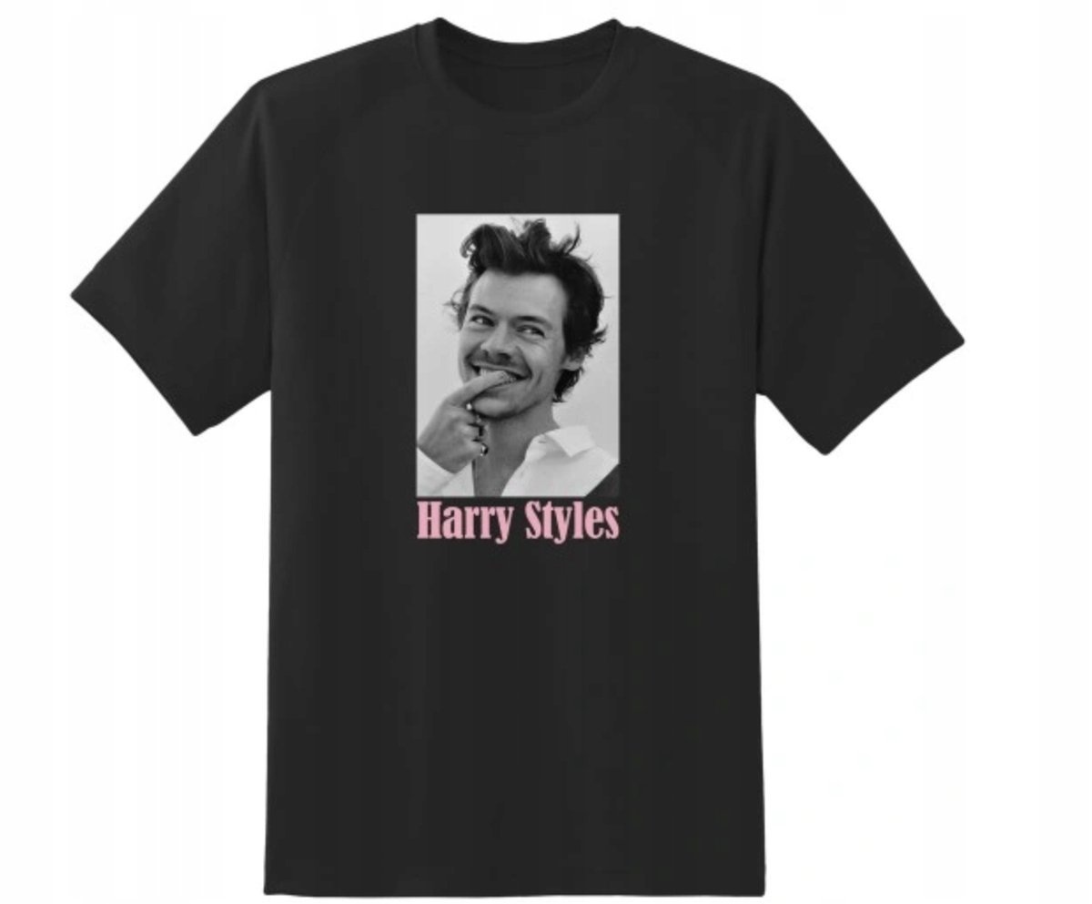 KOSZULKA Z NADRUKIEM MĘSKA ŚMIESZNA T-SHIRT HARRY STYLES PIOSENKARZ r. L 4