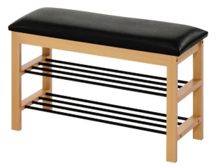 Czarny stojak na buty z siedziskiem G9-G04 - Szafki na buty Czarny stojak na buty z siedziskiem G9-G04 - Szafki na buty - miniaturka - grafika 1