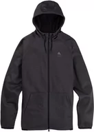 Bluzy męskie - bluza męska BURTON CROWN WEATHERPROOF FZ True Black Heather - miniaturka - grafika 1