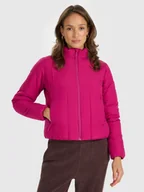 Kurtki damskie - 4F Kurtka puchowa z wypełnieniem syntetycznym damska - różowa S - miniaturka - grafika 1
