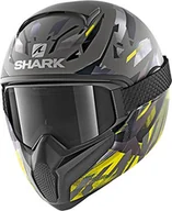 Kaski motocyklowe - KANHJI MAT AYK Shark Vancore 2 kask motocyklowy, szary/czarny/żółty, XS - miniaturka - grafika 1