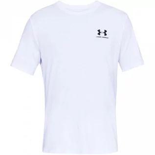 Koszulki męskie - Koszulka męska Under Armour Sportstyle Left Chest SS biała 1326799 100 - grafika 1