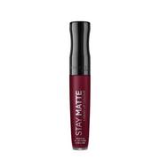 Szminki - RIMMEL STAY MATTE matowa pomadka w płynie Plum The Show 810 5,5ml - miniaturka - grafika 1