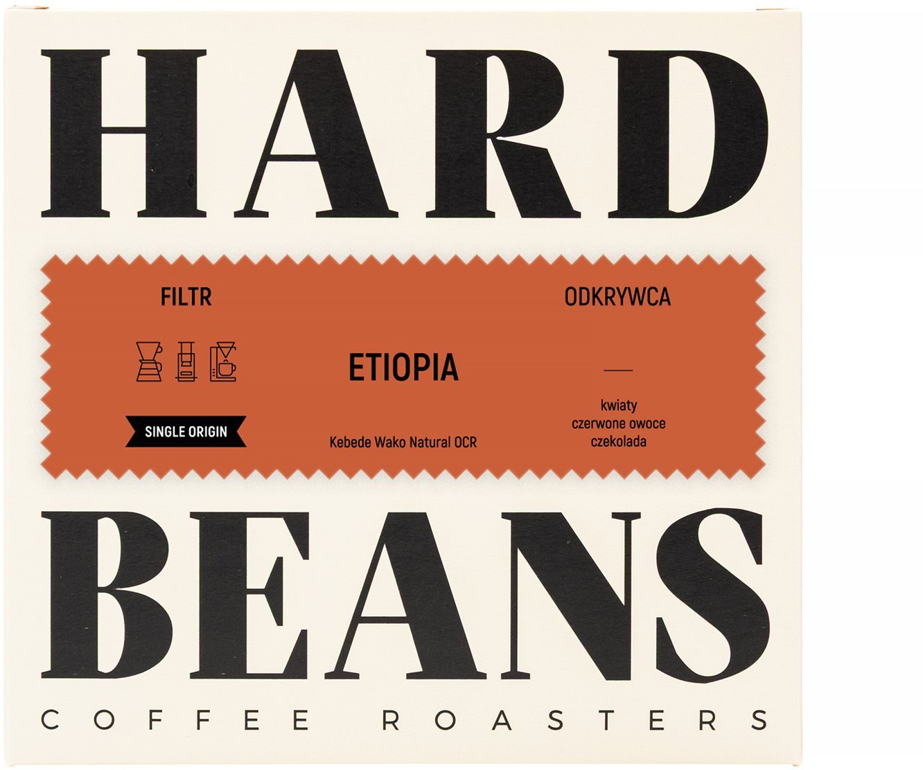 Kawa ziarnista Hard Beans kawa ziarnista Etiopia Kebede Wako OCR Filter 250 g