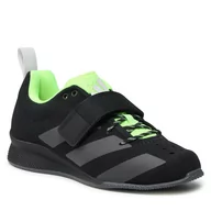 Buty sportowe damskie - Adidas Buty Adipower Weightlifting II FV6592 Core Black/Grey Six/Signal Green - miniaturka - grafika 1