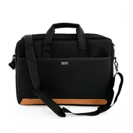 Torby męskie - Torba na laptop materiałowa Solier SM03 Darwen czarna - miniaturka - grafika 1