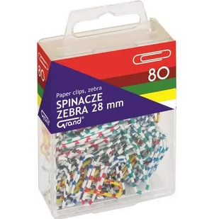 Grand Spinacz R-28 zebra 80szt - Spinacze i klipsy do papieru - miniaturka - grafika 2