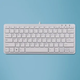 R-Go Tools Compact RGOECQYW klawiatura USB QWERTY US English Biały - Klawiatury - miniaturka - grafika 1