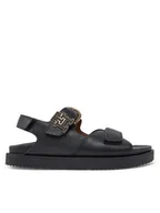 Sandały damskie - Tommy Hilfiger Sandały Leather Sporty Sandal FW0FW08799 Czarny - miniaturka - grafika 1