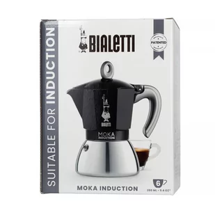 Bialetti Kawiarka New Moka Induction 6 filiżanek Czarna 7196-uniw - Zaparzacze i kawiarki - miniaturka - grafika 2