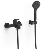 Baterie wannowe i prysznicowe - Bateria wannowo prysznicowa Tres Base plus czerń matowa 21617010NM - miniaturka - grafika 1