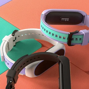 Strap Dual Color zamienna silikonowa opaska pasek bransoleta bransoletka do Xiaomi Mi Band 6 / 5 / 4 / 3 fioletowo-zielony - Etui i futerały do telefonów - miniaturka - grafika 6