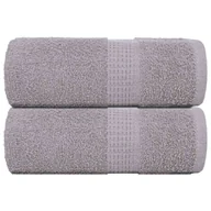 Ręczniki - vidaXL Ręczniki mydlane 2 szt. Szare 30x30 cm 360 gsm 100% bawełna - miniaturka - grafika 1