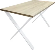 Stoły - Stół do salonu kuchni 70x120x28 LOFT X biały Dąb Sonoma - miniaturka - grafika 1