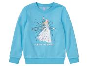 Bluzy dla dziewczynek - Bluza dresowa dziewczęca z nadrukiem a postacią z bajki (98/104, Niebieski/Kraina Lodu) - miniaturka - grafika 1
