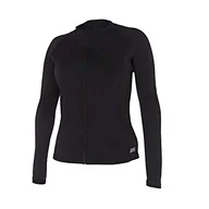 Koszulki i topy damskie - Zoggs Zoggs damska koszulka z długim rękawem Full Zip Sun Top Upf 50+ czarny czarny EU/DE 40 703819040 - miniaturka - grafika 1
