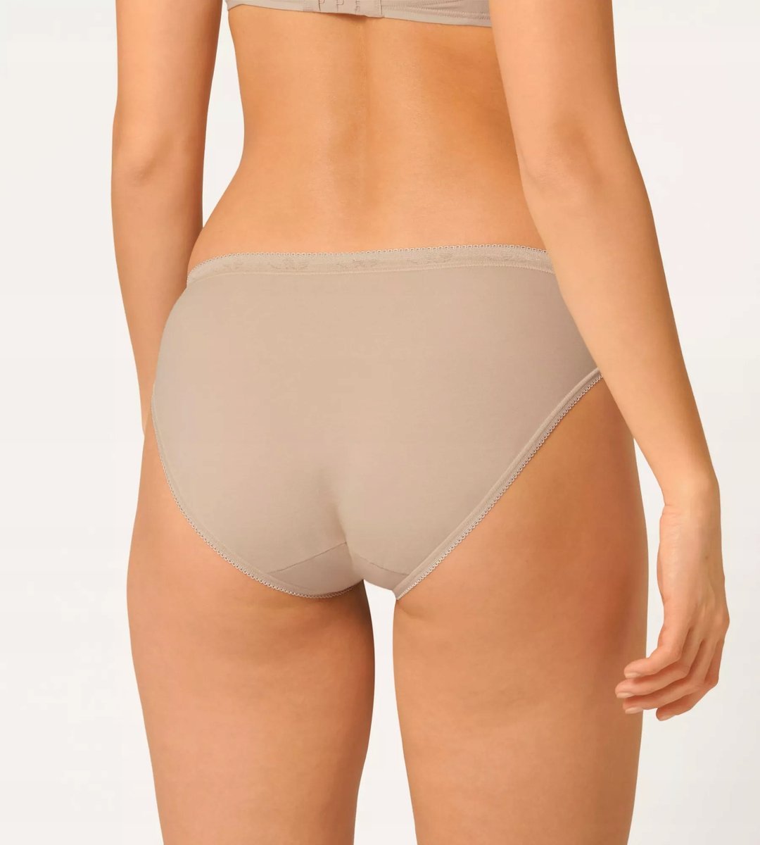 Majtki damskie Sloggi Basic+ Tai beżowe 1 para bawełniane gładkie - XL