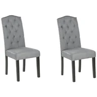Krzesła - Zestaw 2 Krzeseł Do Jadalni Szary Shirley - miniaturka - grafika 1