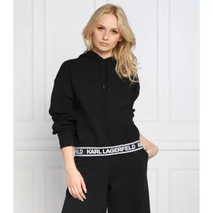 Karl Lagerfeld Bluza bonded | Regular Fit - Bluzy damskie - miniaturka - grafika 1