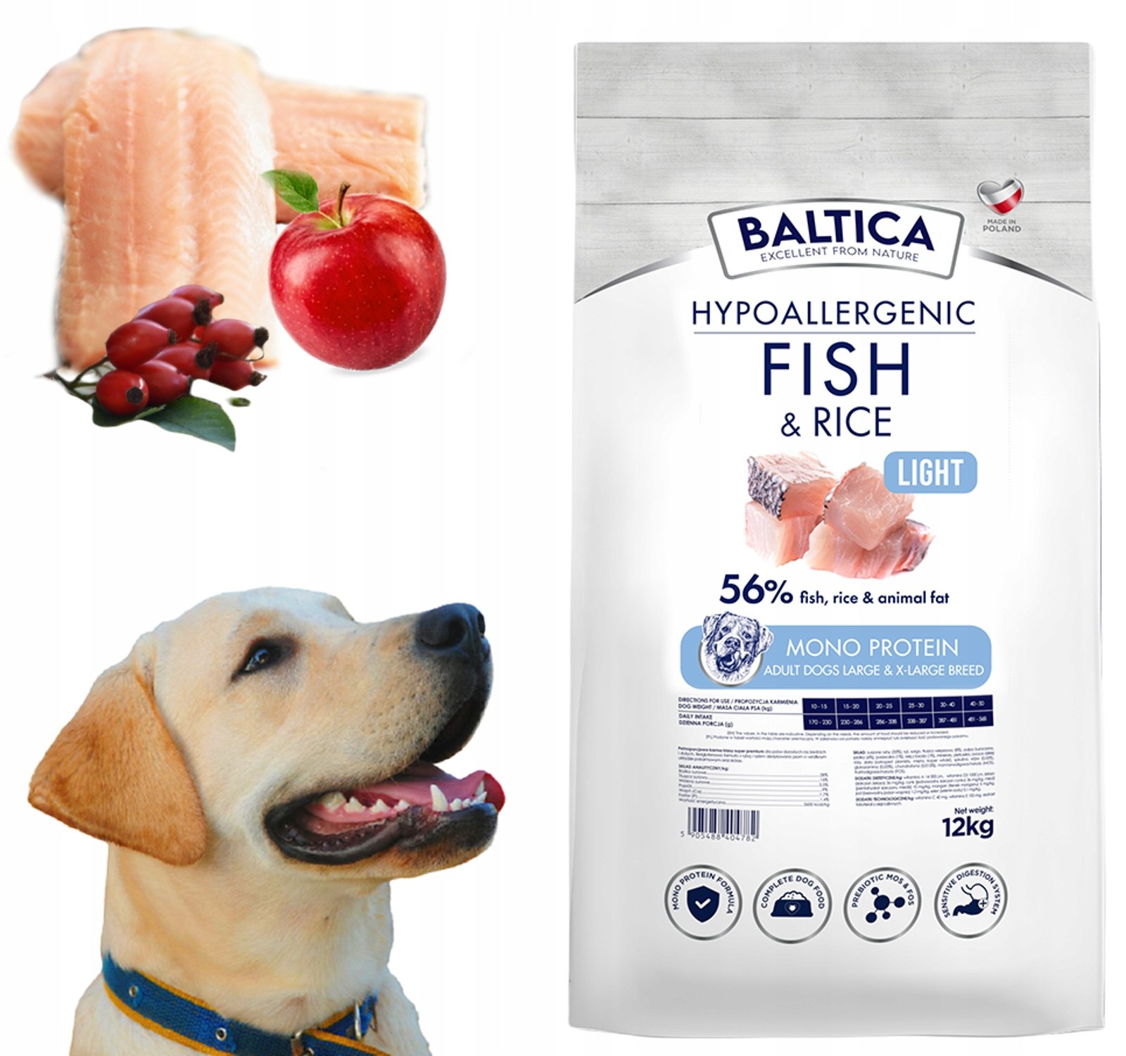 BALTICA KARMA FISH RICE L/XL  light RYBA OCEAN 12kg