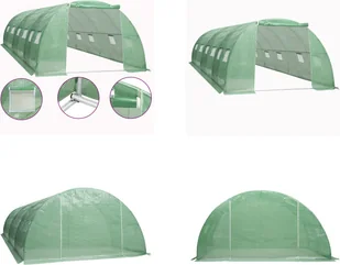 vidaXL Szklarnia 24 m² 6x4x2 m - Szklarnia - Szklarnie - Dom dla roślin - Dom dla pomidorów - Szklarnie ogrodowe - miniaturka - grafika 1