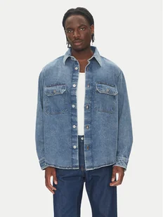 HUGO Koszula jeansowa Ebolt 50513853 Granatowy Oversize - Koszule męskie - miniaturka - grafika 1