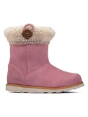 Kozaki damskie - Clarks Skórzane kozaki zimowe "Crown Loop" w kolorze jasnobrązowym - miniaturka - grafika 1