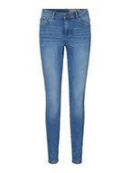 Spodnie damskie - Vero Moda Jeansy damskie skinny, Niebieski (średni niebieski denim średni niebieski denim), S - miniaturka - grafika 1