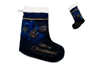 Skarpeta świąteczna, mała - Merry Christmas (CARMANI) - Ozdoby bożonarodzeniowe - miniaturka - grafika 1