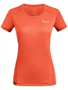Koszulki sportowe damskie - Salewa Koszulka funkcyjna w kolorze pomarańczowym - grafika 1
