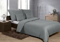 Pościel - Matex Pościel satynowa 140x200 Gold grafitowa 44 z jaśkiem jednobarwna - miniaturka - grafika 1