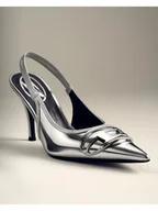 Sandały damskie - Diesel Sandały Y02985 P1660 T9002 Srebrny - miniaturka - grafika 1