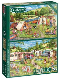 Puzzle 2x500 Falcon Namiot/Przyczepa G3 - Jumbo - Puzzle - miniaturka - grafika 1