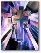 Ikony i obrazy sakralne - Krzyż, nowoczesny obraz religijny plexi - miniaturka - grafika 1