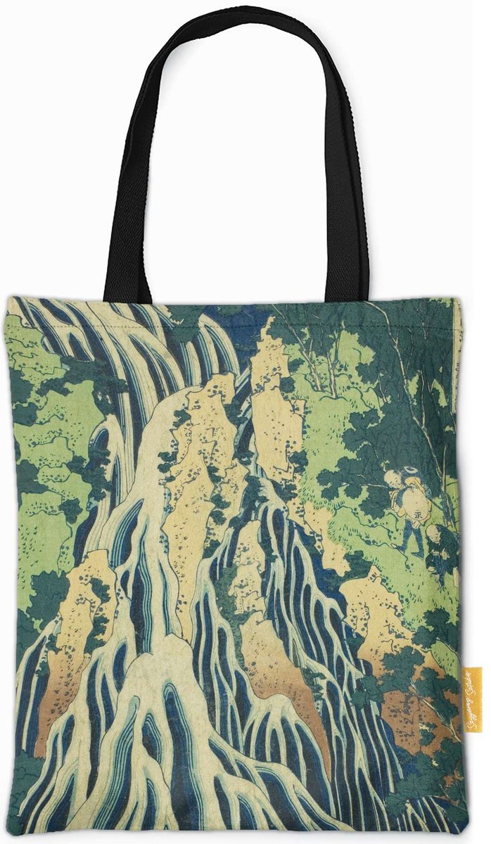 Torba na ramię Wodospad Kirifuri na górze Kurokami w prowincji Shimotsuke Katsushika Hokusai-ONE SIZE