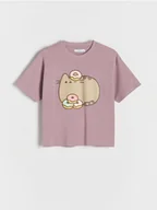 Koszulki dla dziewczynek - Reserved - T-shirt Pusheen - fioletowy - miniaturka - grafika 1