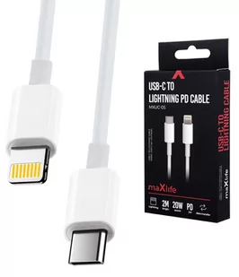 MaxLife Maxlife kabel MXUC-05 USB-C - Lightning 1,0 m 20W biały 8_2267904 - Kable - miniaturka - grafika 1