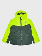 Kurtki narciarskie - 4F Kurtka narciarska HJZ22-JKUMN001 Zielony Regular Fit - miniaturka - grafika 1