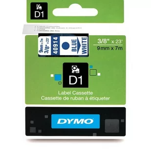 Dymo Taśma D1-9mm/7m, niebieski/biały S0720690 - Tablice BHP - miniaturka - grafika 2