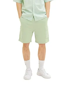 TOM TAILOR Denim Męskie bermudy dresowe szorty 1035679, 31038 - Placid Green, XS - Spodenki damskie - miniaturka - grafika 1