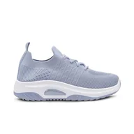 Trampki damskie - Damskie trampki slip on casual buty tekstylne komfortowe trenerzy mama niebieski rozmiar 38 - miniaturka - grafika 1