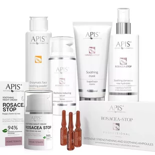 Apis Professional Zestaw Rosacea-Stop cera wrażliwa, naczynka, trądzik różowaty - Zestawy kosmetyków damskich - miniaturka - grafika 1