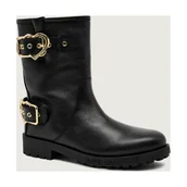 Botki damskie - Love Moschino Skórzane botki ST.TTOD.DAILY40 - miniaturka - grafika 1