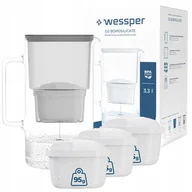 Dzbanki filtrujące - Dzbanek filtrujący szklany Wessper aquamax 3,3l + 4x Filtr Wessper aquamax - miniaturka - grafika 1