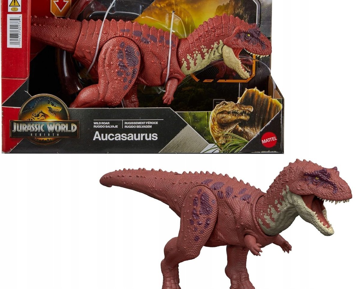 FIGURKA DINOZAURA AUKAZAUR Z DŹWIĘKIEM I ATAKIEM PASZCZĄ DO ZABAWY