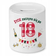 Skarbonki - NA URODZINY 18 18te SKARBONKA PREZENT IDEALNY z Nadrukiem ze Zdjęciem - miniaturka - grafika 1