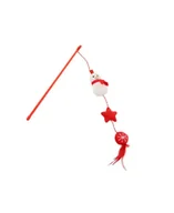 Zabawki dla kotów - BUBA Zabawka świąteczna Wędka z bałwanem kot - miniaturka - grafika 1