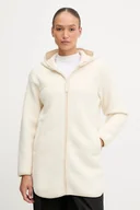 Bluzy damskie - Helly Hansen bluza polarowa MAUD PILE kolor beżowy z kapturem gładka 54623 - miniaturka - grafika 1