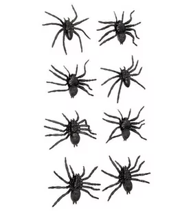 Guirca Dekoracja "Pająk", GUIRCA, czarny, 8 szt GU19436 - Halloween - miniaturka - grafika 1
