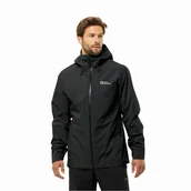 Kurtki męskie - Męska kurtka przeciwdeszczowa Jack Wolfskin HIGHEST PEAK 3L JKT M black - L - miniaturka - grafika 1